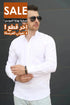 قميص رجالي Slim Fit - أبيض